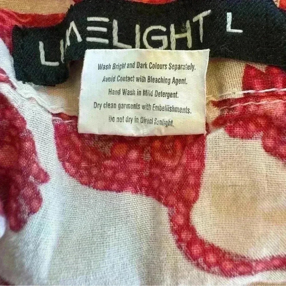 🌈 6/$60 Limelight Tunic Pants Set Cream Magenta Pink Pockets Button Down Large - Picture 8 of 13